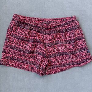 Patagonia Barely Baggies Shorts Large Pink Tribal Print‎ Aztec 2.5"